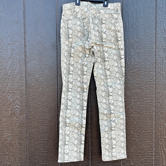 Adriano Goldschmied 28R Jeans Pants Python Snake Pattern Mari High Rise Straight - Picture 5 of 13